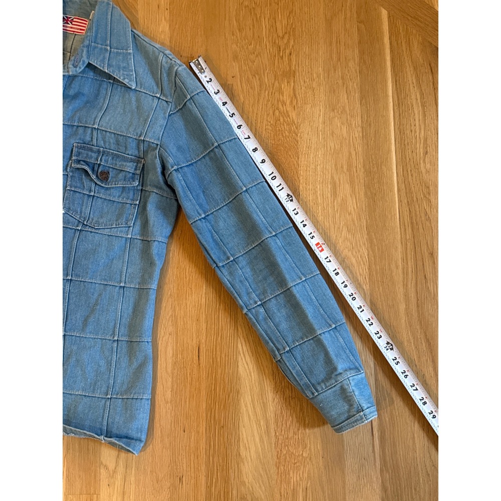 Crown Colony Denim Patchwork Jacket Medium Blue J… - image 7